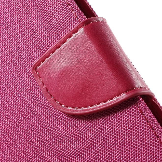 Goospery - Samsung Galaxy S6 Hülle - Handy Bookcover - Canvas Diary Series - pink