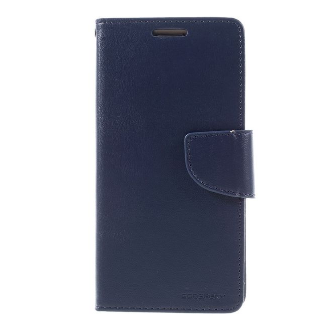 Goospery - Handyhülle für Samsung Galaxy S7 - Case aus Leder - Bravo Diary Series - navy