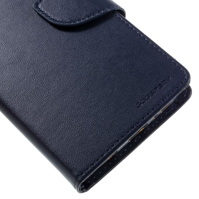 Goospery - Handyhülle für Samsung Galaxy S7 - Case aus Leder - Bravo Diary Series - navy
