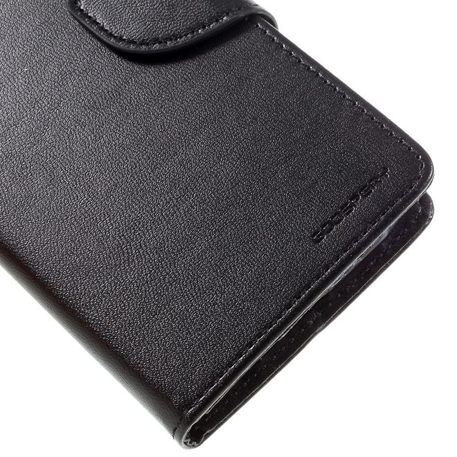 Goospery - Handyhülle für Samsung Galaxy S7 - Case aus Leder - Bravo Diary Series - schwarz