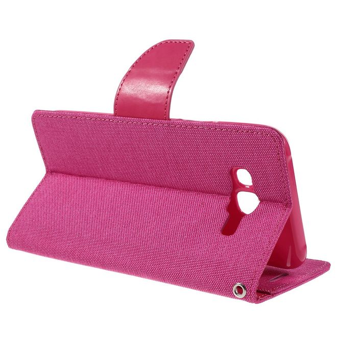 Goospery - Hülle für Samsung Galaxy J7 - Bookcover- Canvas Diary Series - pink/pink