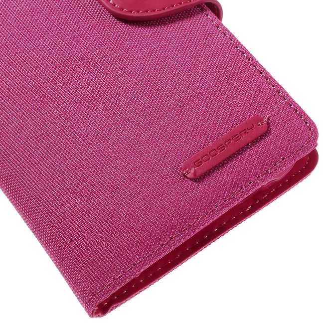 Goospery - Hülle für Samsung Galaxy J7 - Bookcover- Canvas Diary Series - pink/pink
