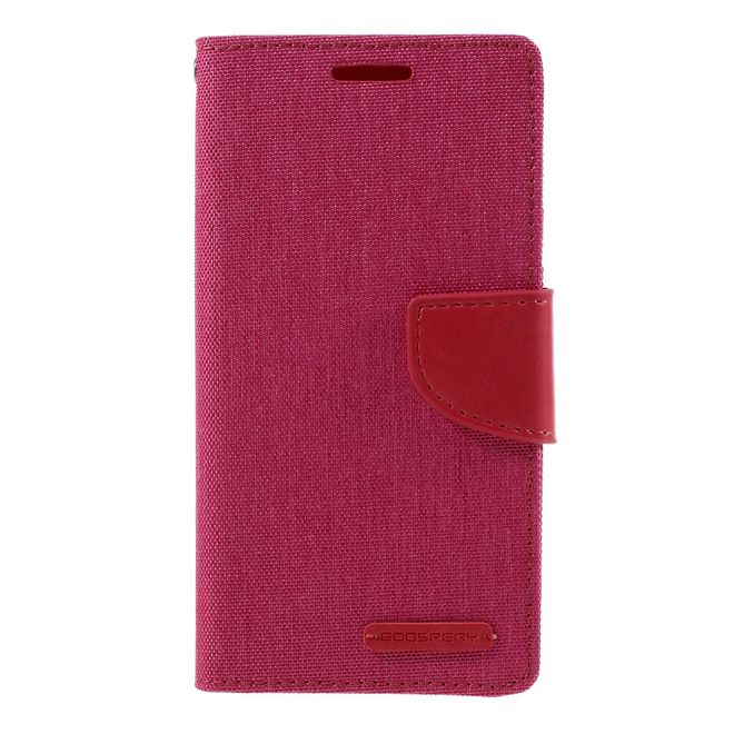 Goospery - Hülle für Samsung Galaxy S7  - Bookcover- Canvas Diary Series - pink/pink