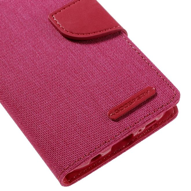 Goospery - Hülle für Samsung Galaxy S7  - Bookcover- Canvas Diary Series - pink/pink