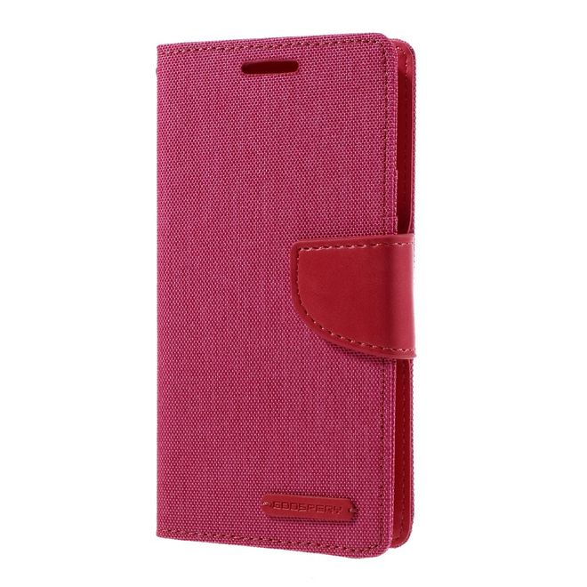 Goospery - Hülle für Samsung Galaxy S7  - Bookcover- Canvas Diary Series - pink/pink