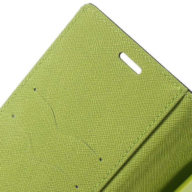 Goospery - Samsung Galaxy J7 (2015) Hülle - Handy Bookcover - Fancy Diary Series - navy/lime