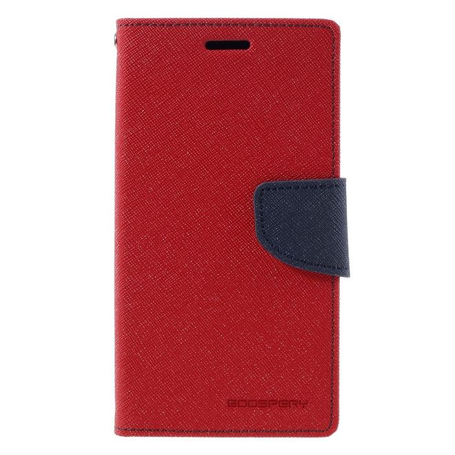 Goospery - Samsung Galaxy S7 Hülle - Handy Bookcover - Fancy Diary Series - rot/navy