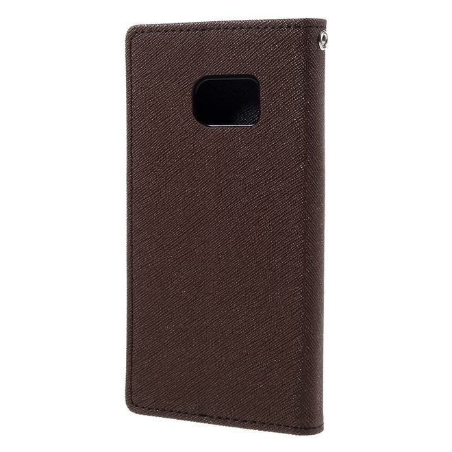 Goospery - Samsung Galaxy S7 Hülle - Handy Bookcover - Fancy Diary Series - braun/schwarz
