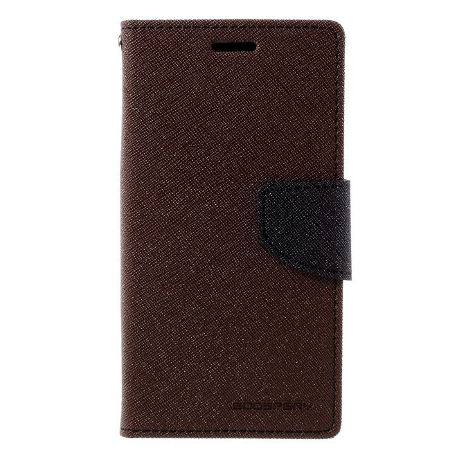 Goospery - Samsung Galaxy S7 Hülle - Handy Bookcover - Fancy Diary Series - braun/schwarz