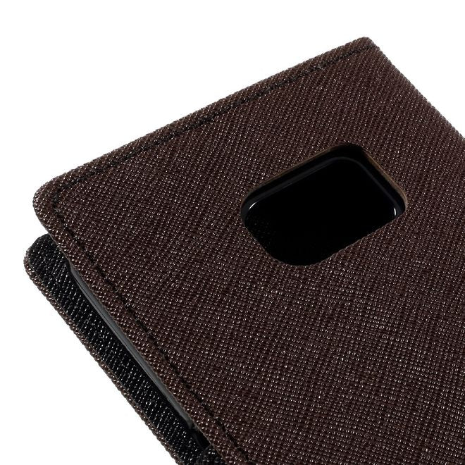 Goospery - Samsung Galaxy S7 Hülle - Handy Bookcover - Fancy Diary Series - braun/schwarz