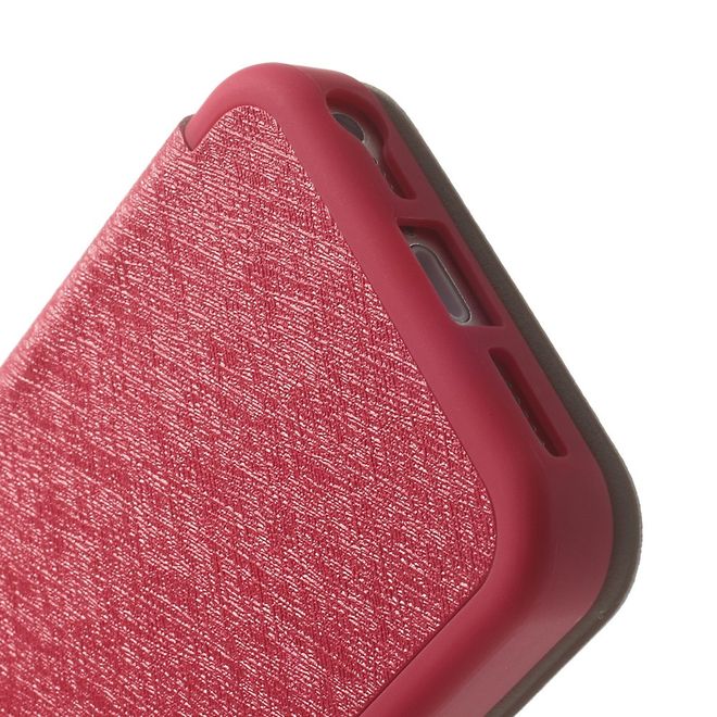 Goospery - iPhone SE/5S/5 Hülle - Handy Plastik Bookcover - WOW Bumper Series - pink