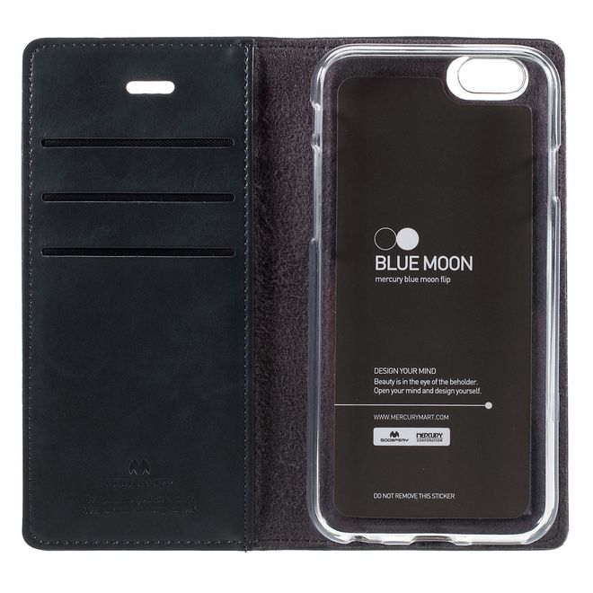 Goospery - iPhone 6S/6 Hülle - Handy Bookcover - Bluemoon Flip Series - navy