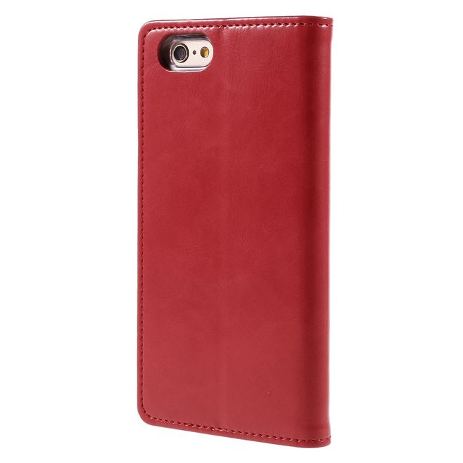 Goospery - Handyhülle für iPhone 6/6S - Case aus Leder - Blue Moon Series - rot