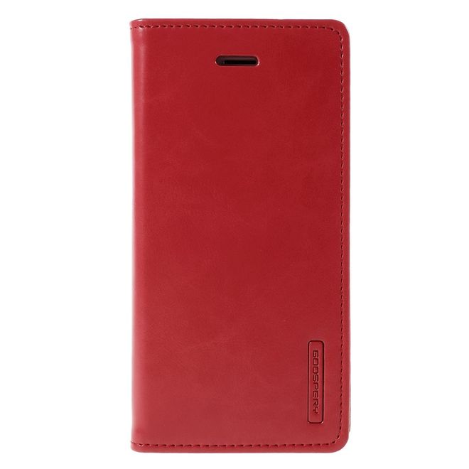 Goospery - Handyhülle für iPhone 6/6S - Case aus Leder - Blue Moon Series - rot