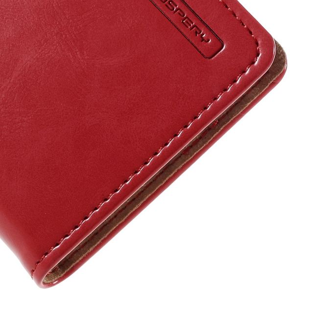 Goospery - Handyhülle für iPhone 6/6S - Case aus Leder - Blue Moon Series - rot