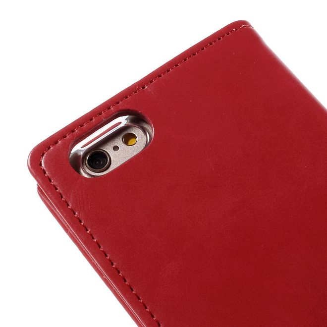 Goospery - Handyhülle für iPhone 6/6S - Case aus Leder - Blue Moon Series - rot