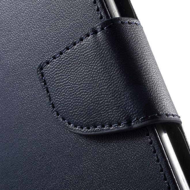 Goospery - iPhone 8 Plus / 7 Plus Hülle - Case aus Leder - Bravo Diary Series - navy