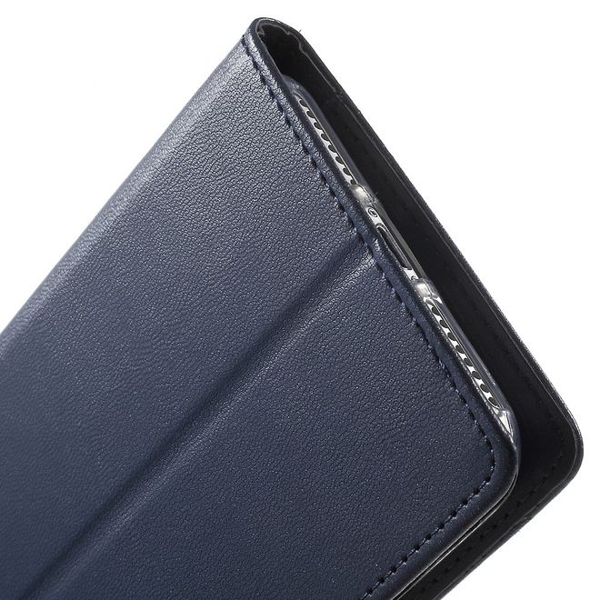 Goospery - iPhone 8 Plus / 7 Plus Hülle - Case aus Leder - Bravo Diary Series - navy
