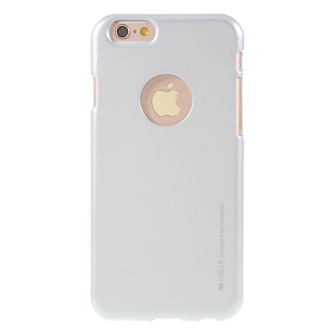 Goospery - Hülle für iPhone 6 Plus/6S Plus - Cover aus elastischem Gummi - i Jelly Series - silber