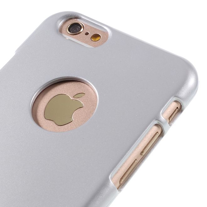Goospery - Hülle für iPhone 6 Plus/6S Plus - Cover aus elastischem Gummi - i Jelly Series - silber