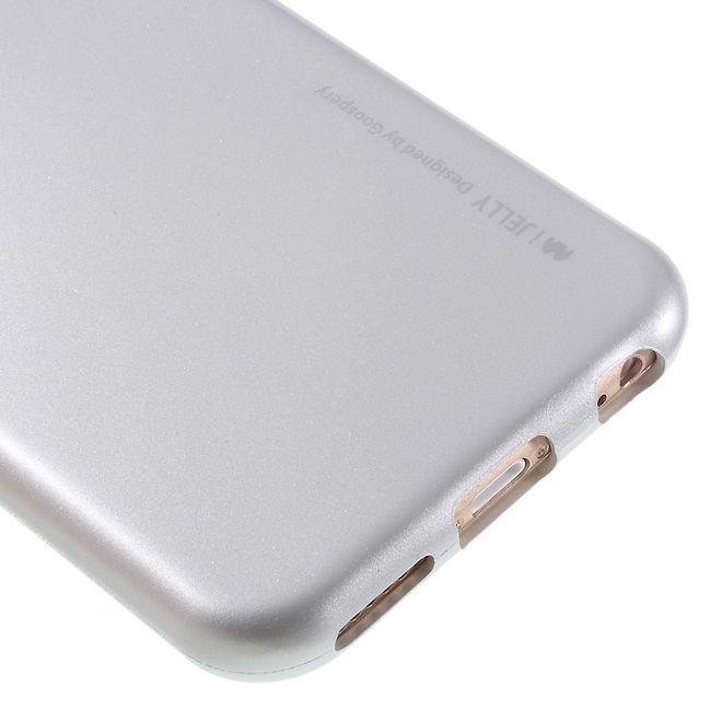 Goospery - Hülle für iPhone 6 Plus/6S Plus - Cover aus elastischem Gummi - i Jelly Series - silber