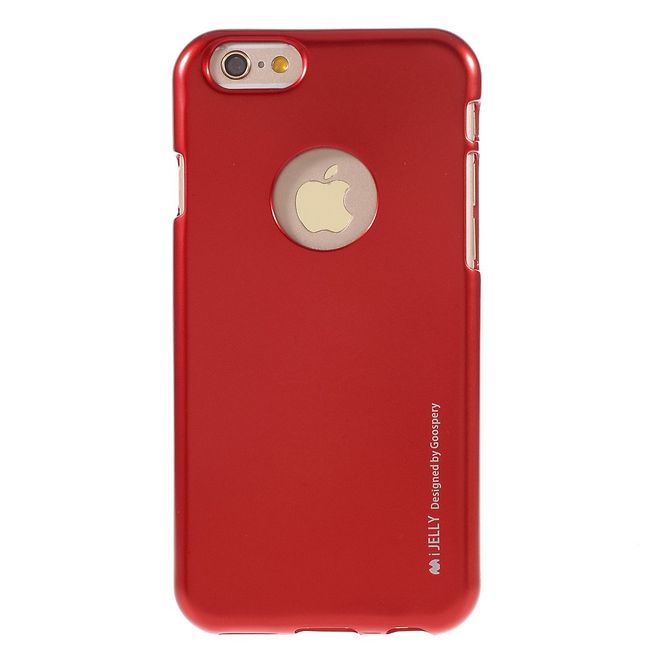 Goospery - Hülle für iPhone 6 Plus/6S Plus - Cover aus elastischem Gummi - i Jelly Series - rot