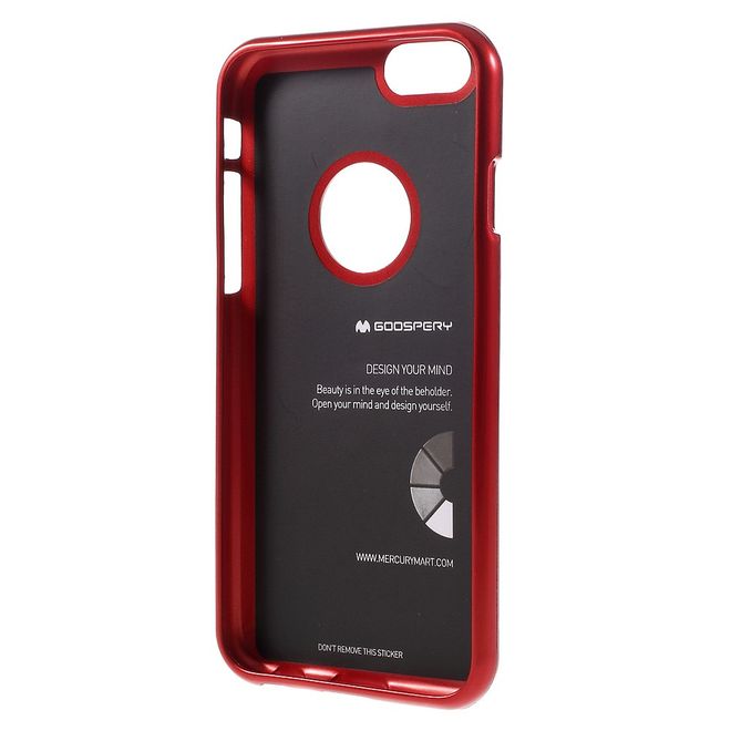 Goospery - Hülle für iPhone 6 Plus/6S Plus - Cover aus elastischem Gummi - i Jelly Series - rot