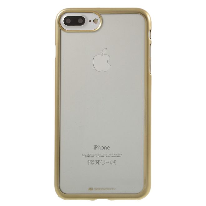 Goospery - Gummi Cover für iPhone 8 Plus / 7 Plus - Handyhülle aus Gummi - Ring 2 Series - gold