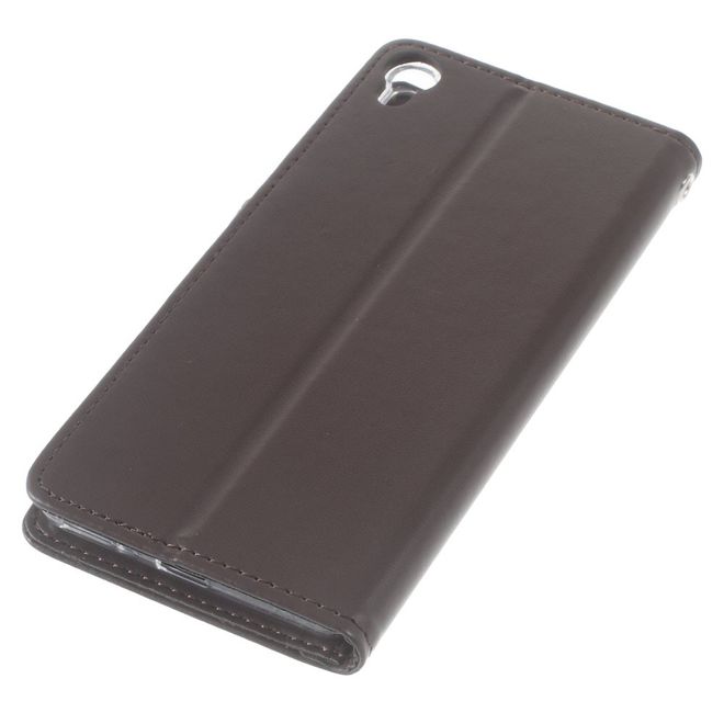 Goospery - Handyhülle für Sony Xperia XA - Case aus Leder - Bravo Diary Series - braun