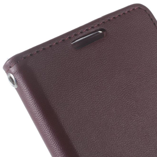 Goospery - Handyhülle für Sony Xperia XA - Case aus Leder - Bravo Diary Series - weinrot