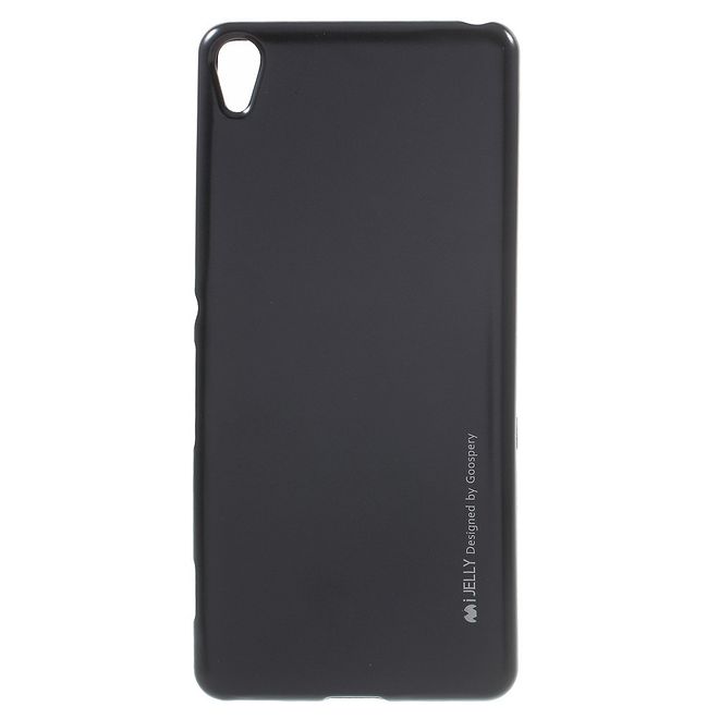 Goospery - Hülle für Sony Xperia XA - Cover aus elastischem Gummi - i Jelly Series - schwarz