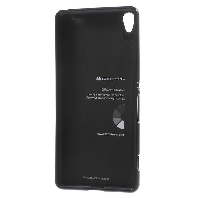 Goospery - Hülle für Sony Xperia XA - Cover aus elastischem Gummi - i Jelly Series - schwarz