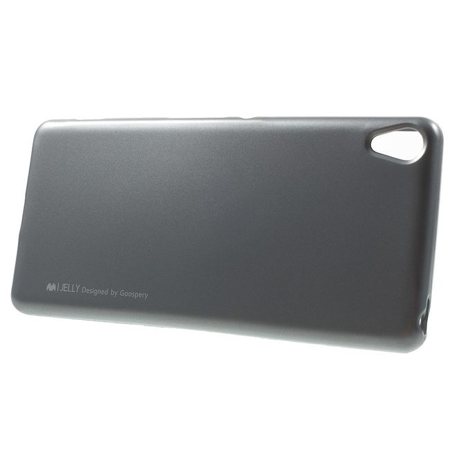 Goospery - Hülle für Sony Xperia XA - Cover aus elastischem Gummi - i Jelly Series - grau