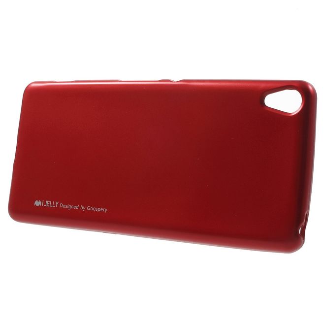 Goospery - Hülle für Sony Xperia XA - Cover aus elastischem Gummi - i Jelly Series - rot