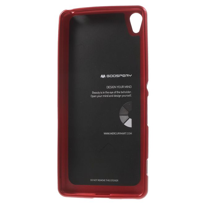Goospery - Hülle für Sony Xperia XA - Cover aus elastischem Gummi - i Jelly Series - rot