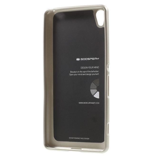 Goospery - Hülle für Sony Xperia XA - Cover aus elastischem Gummi - i Jelly Series - gold