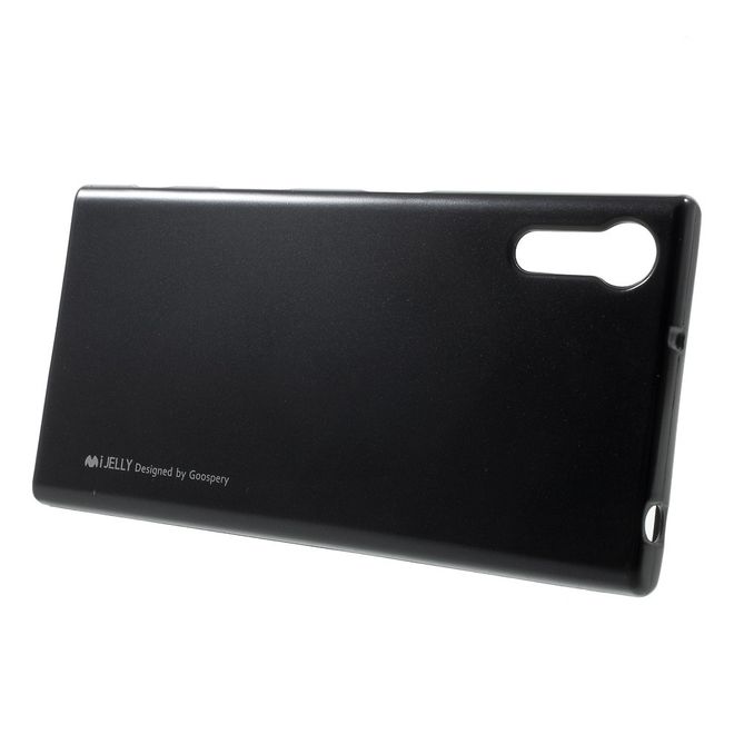 Goospery - Hülle für Sony Xperia XZ/XZs - Cover aus elastischem Gummi - i Jelly Series - schwarz