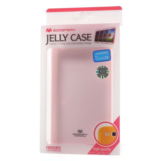 Goospery - Sony Xperia Z5/Z5 Dual Handy Hülle - TPU Soft Case - Pearl Jelly Series - rosa
