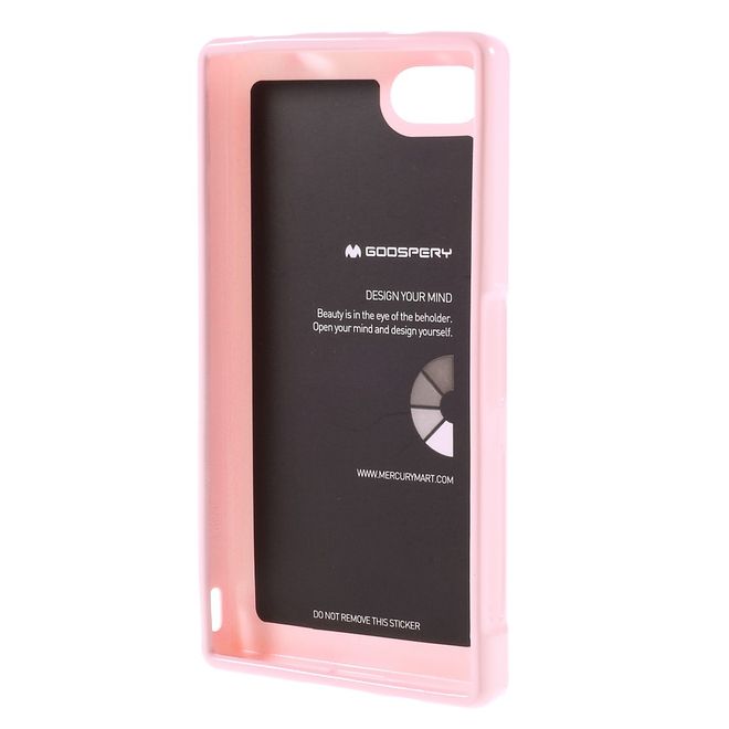 Goospery - Sony Xperia Z5 Compact Handy Hülle - TPU Soft Case - Pearl Jelly Series - rosa
