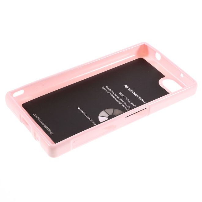 Goospery - Sony Xperia Z5 Compact Handy Hülle - TPU Soft Case - Pearl Jelly Series - rosa