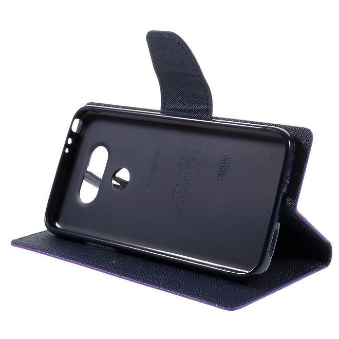 Goospery - LG G5 Hülle - Handy Bookcover - Fancy Diary Series - purpur/navy