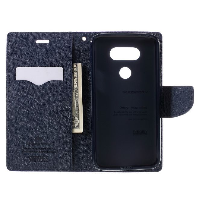 Goospery - LG G5 Hülle - Handy Bookcover - Fancy Diary Series - purpur/navy