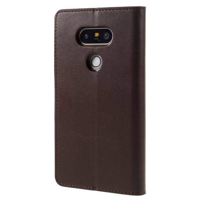 Goospery - LG G5 Handyhülle - Case aus Leder - Sonata Diary Series - braun