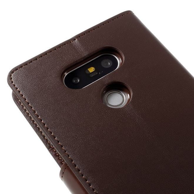 Goospery - LG G5 Handyhülle - Case aus Leder - Sonata Diary Series - braun