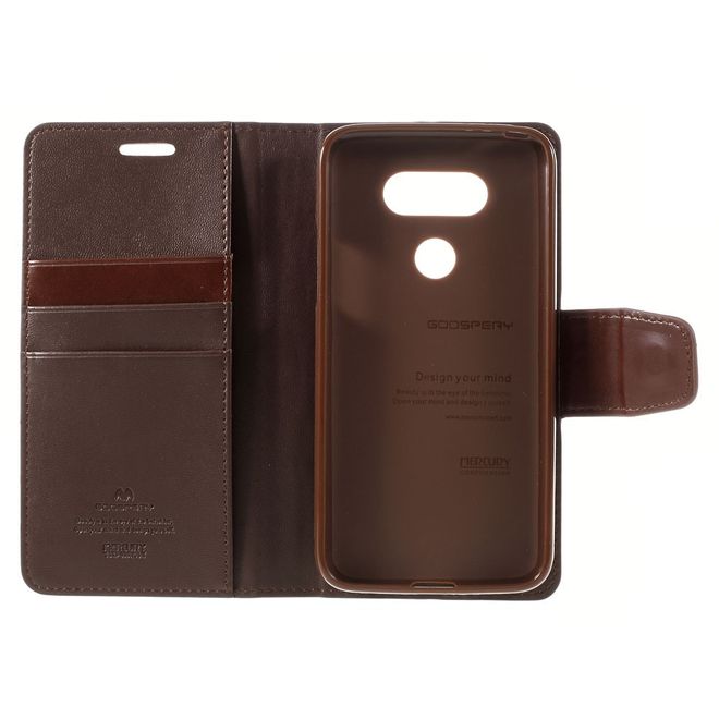 Goospery - LG G5 Handyhülle - Case aus Leder - Sonata Diary Series - braun