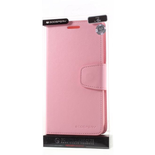 Goospery - LG G5 Handyhülle - Case aus Leder - Sonata Diary Series - pink