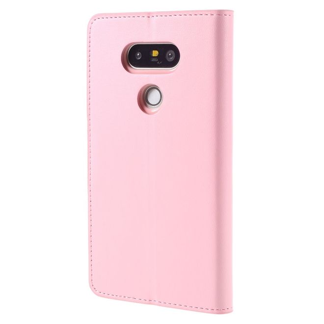 Goospery - LG G5 Handyhülle - Case aus Leder - Sonata Diary Series - pink