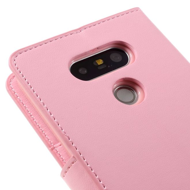 Goospery - LG G5 Handyhülle - Case aus Leder - Sonata Diary Series - pink