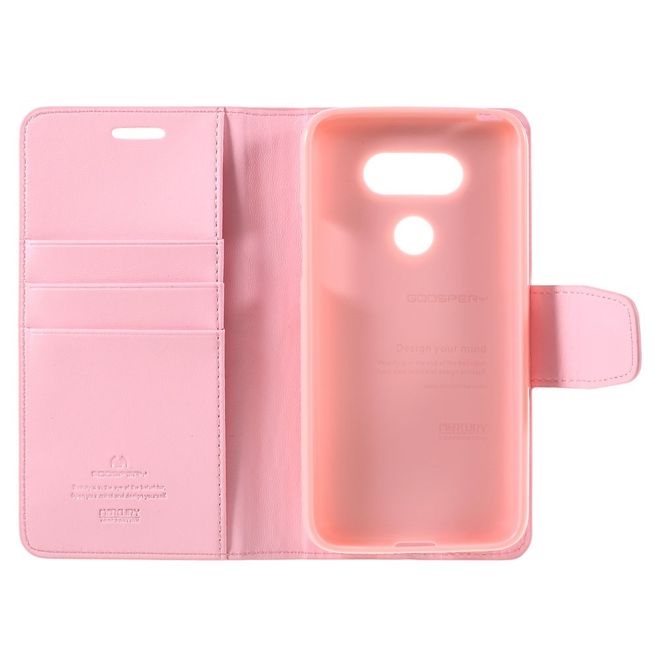 Goospery - LG G5 Handyhülle - Case aus Leder - Sonata Diary Series - pink