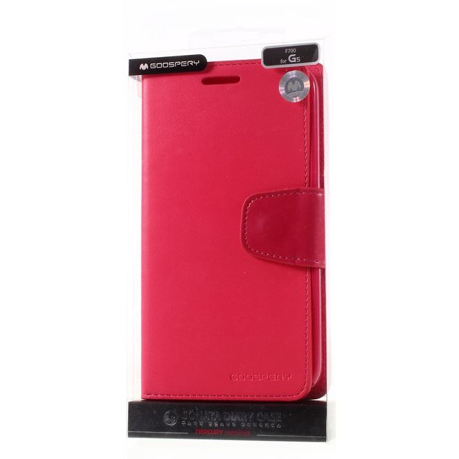 Goospery - LG G5 Handyhülle - Case aus Leder - Sonata Diary Series - rosa